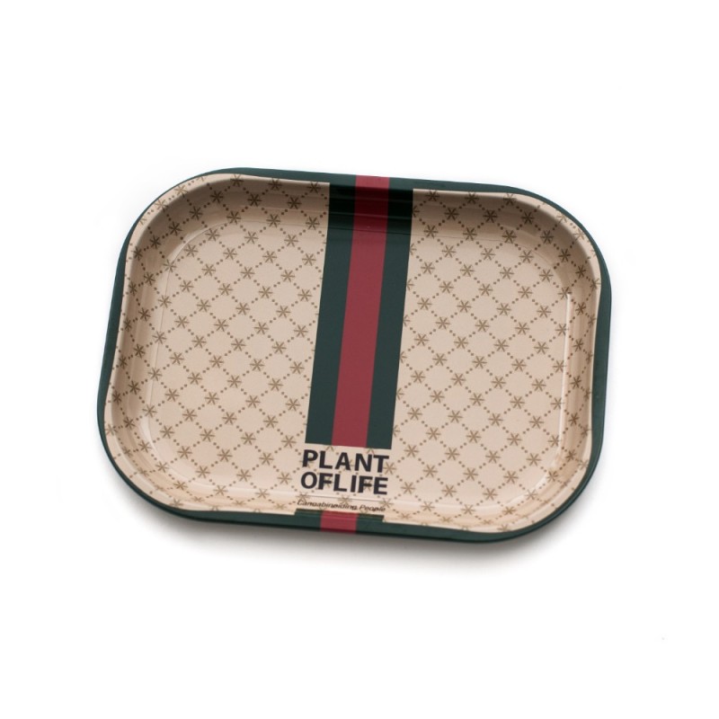 PLANT OF LIFE - CANNABIN METAL ROLLING TRAY 18x14 cm