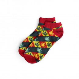 KURZE SOCKEN - RASTA LEAVES...