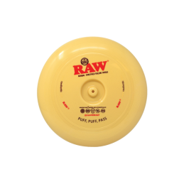 The new RAW Frisbee is the next smoking on the go level. 
It comes with a hole where to put the cone that makes easier to puff