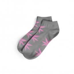 KURZE SOCKEN - GRAU/ROSA...